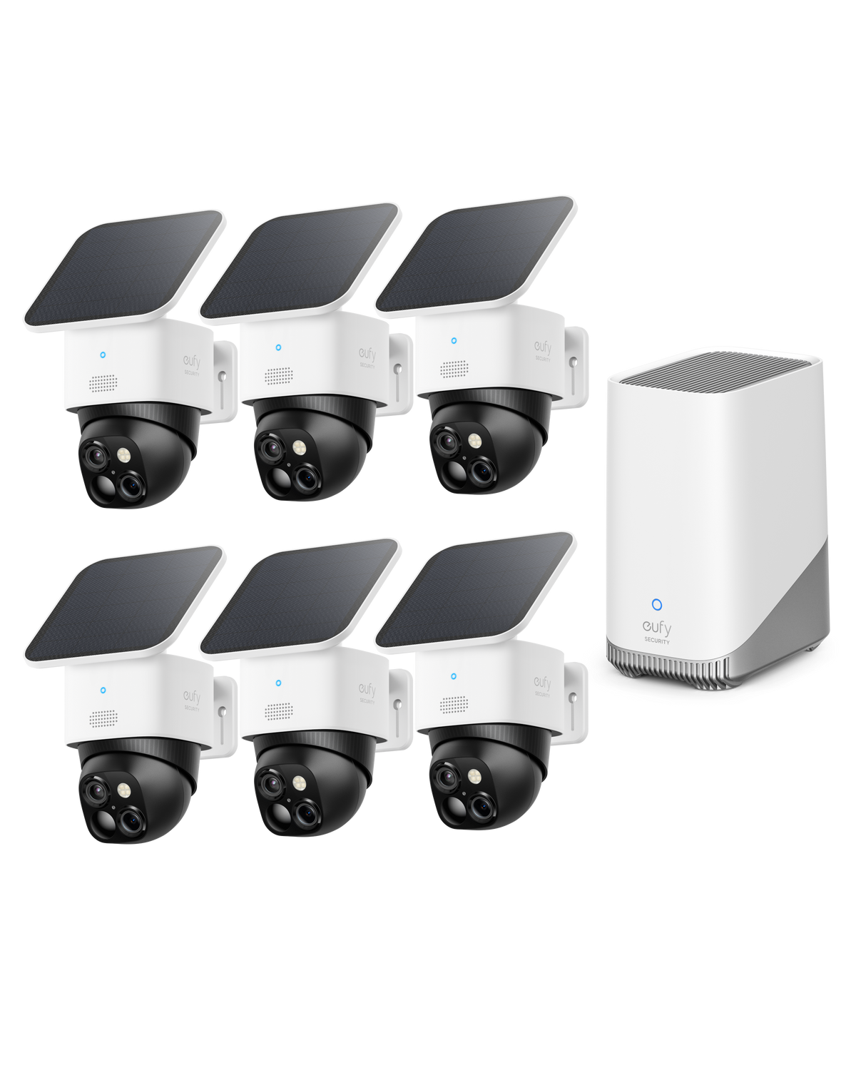 eufy SoloCam S340 (6-Cam Kit) + eufy HomeBase™ S380 White