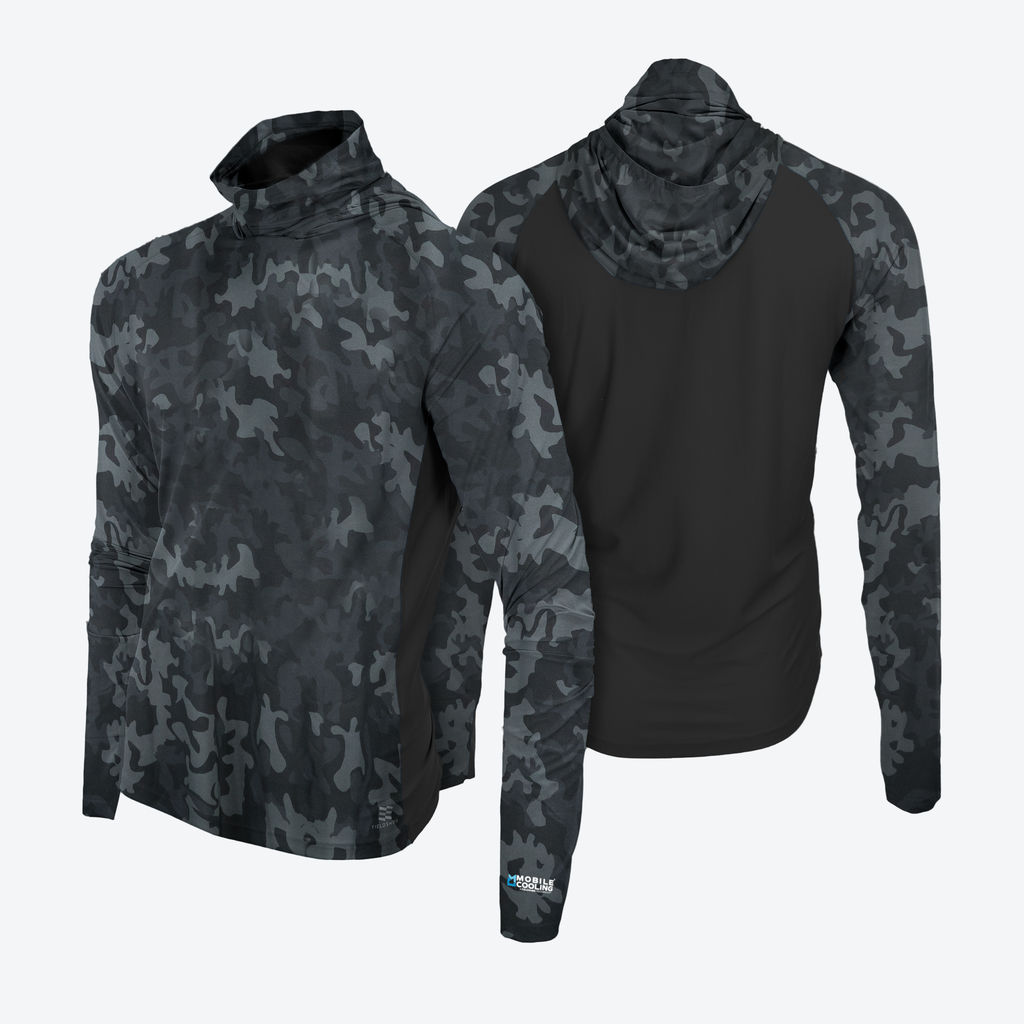 Men's Cooling Hooded LS Shirt - Camo by Fieldsheer
