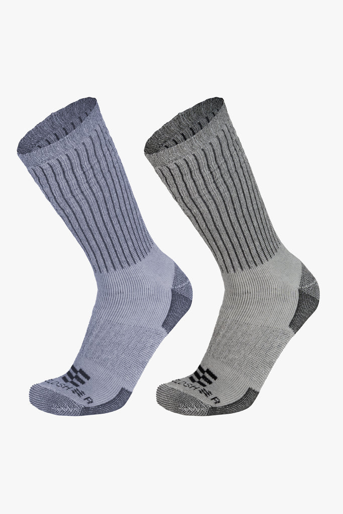 Wool Blend Non-Heated Socks, Unisex, 2-pack, Grey by Fieldsheer