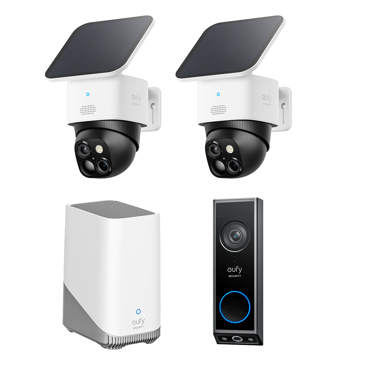 SoloCam S340 (2-Pack) + Video Doorbell E340 + eufy HomeBase™ S380 bundle