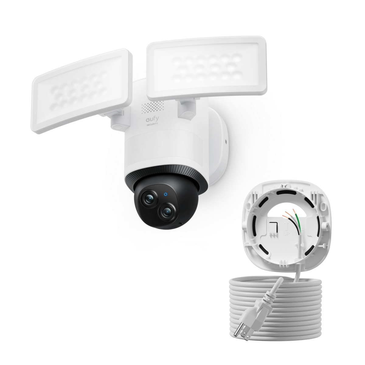 eufy Floodlight Camera E340 with AC Cable White