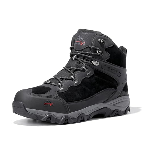 NORTIV 8 Men's Waterproof Lightweight Hiking Boots | Mid Top Suede Hiking Boots for Outdoor Trekking, Camping and Mountaineering Paladin