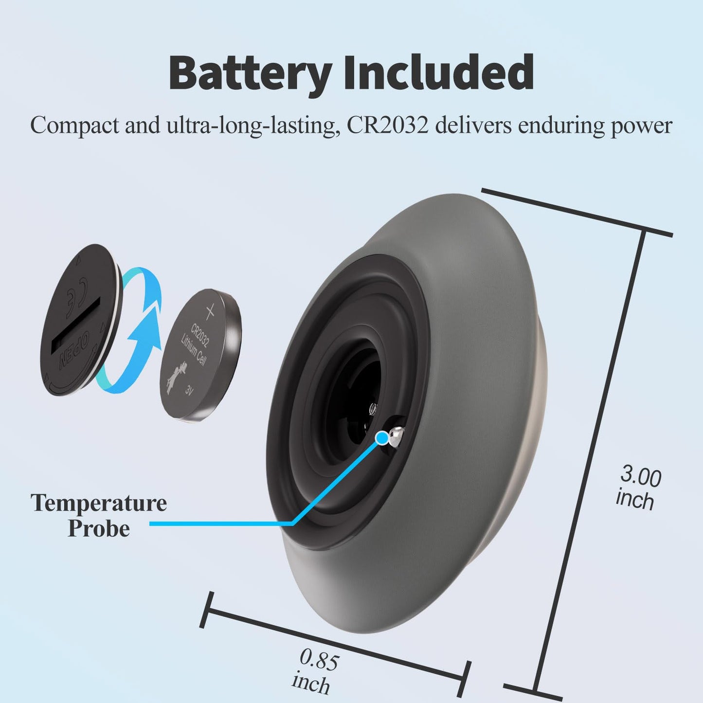 Silicone Cover Ice Bath Thermometer with Timer, Waterproof Floating Cold Plunge Thermometer, Water Thermometer for Ice Bath Tub Accurate Recovery(Black)