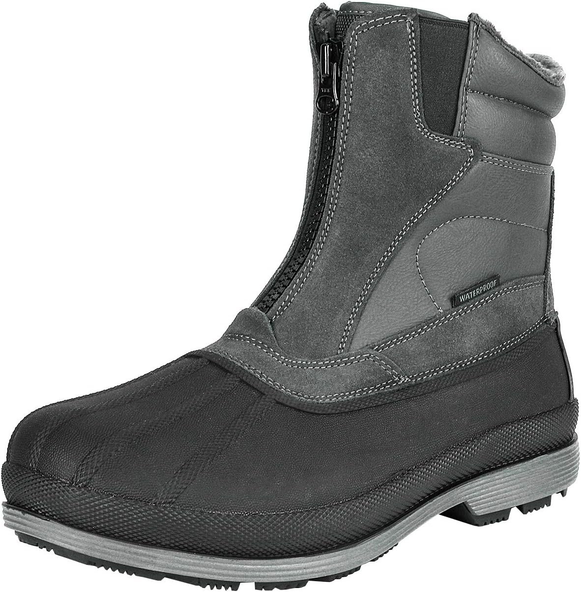 NORTIV 8 Men's Zip Winter Snow Boots Slip on