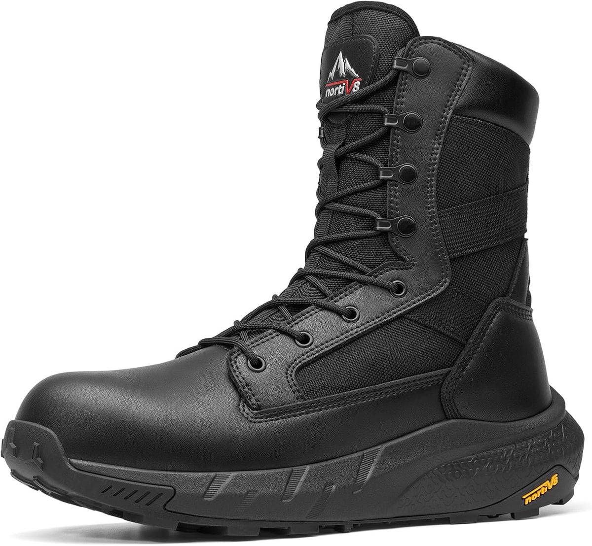 NORTIV 8 Men's Composite Toe Work Boots Side Zipper | Lightweight Side Zipper ASTM F2412-24 & ASTM F2913-24 Safety Military Boots for All-Day Comfort, Peakforce-Nano