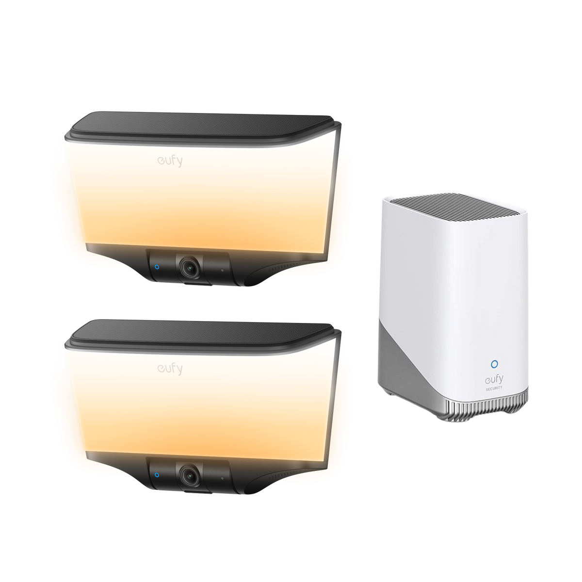 eufy Wall Light Cam S4 (2 pack) + eufy HomeBase™ S380 White