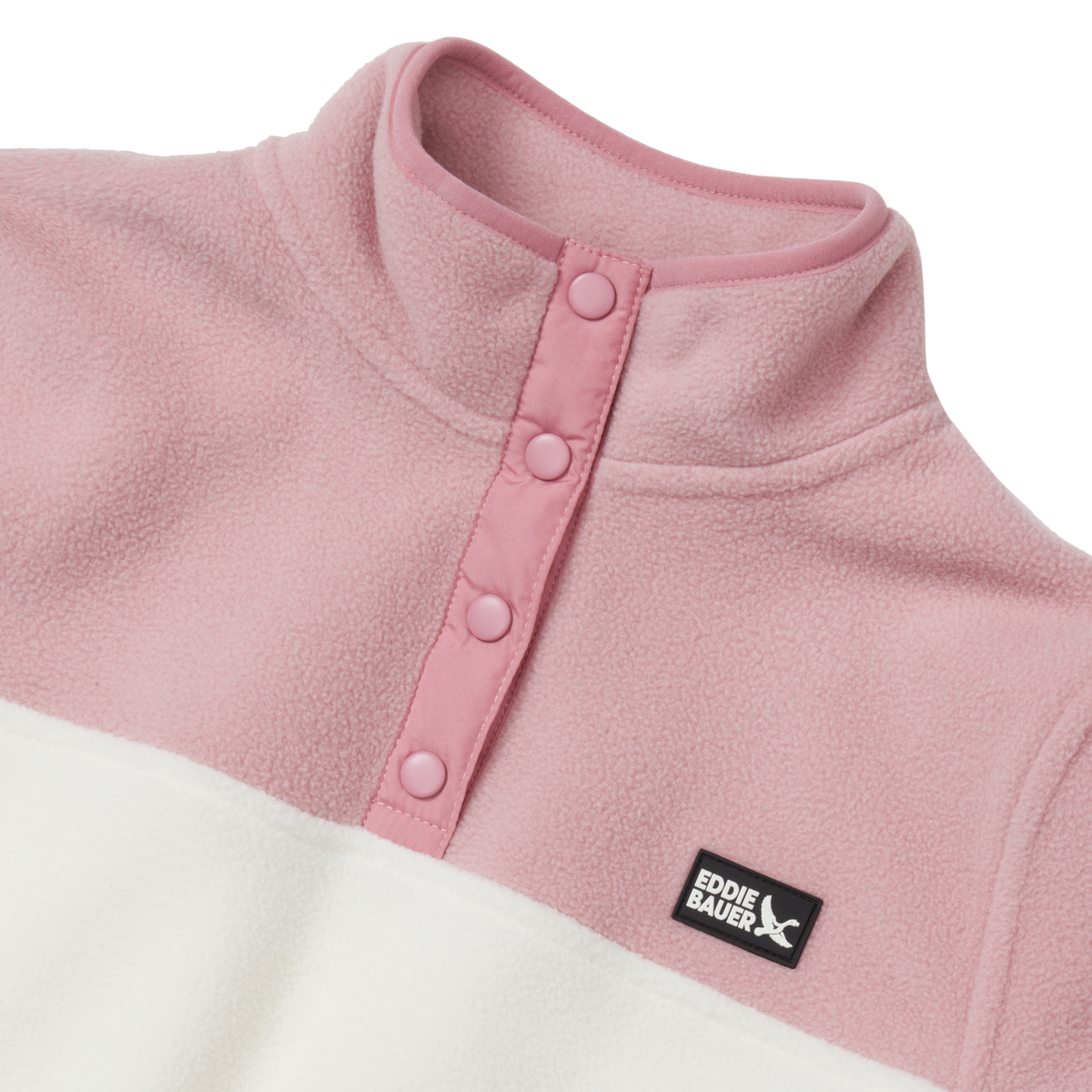 Eddie Bauer Girls Quest Fleece Snap Neck Pullover alternate view 5
