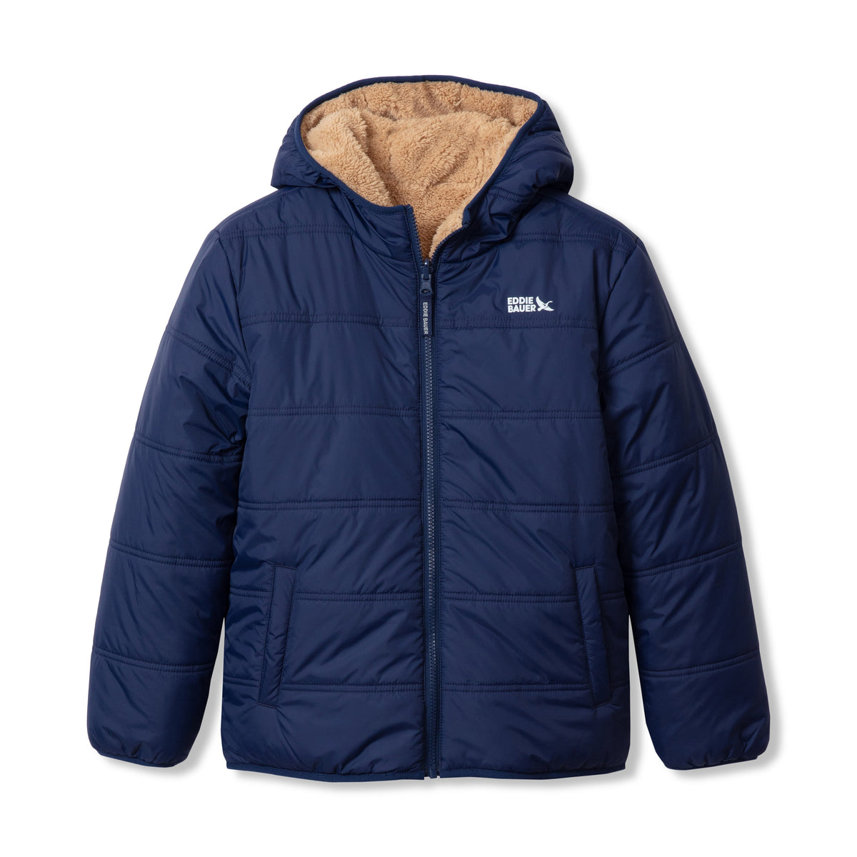 Eddie Bauer Boys Deer Harbor Reversible Hooded Jacket alternate view 5