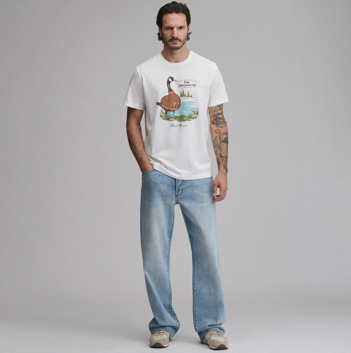 Eddie Bauer Men's EB Outdoorsy Goose T-Shirt alternate view 3