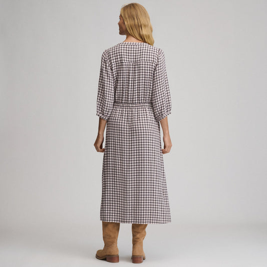 Eddie Bauer Women's Plaid Button Front Belted Midi Dress alternate view 1