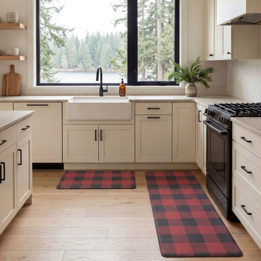 Eddie Bauer Anti-Fatigue Holiday Buffalo Check Kitchen Mats alternate view 1