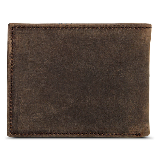 Eddie Bauer Leather Removable Passcase Wallet With Embossed Sasquatch alternate view 1