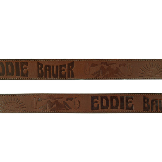 Eddie Bauer Men's Debossed Eddie Bauer Logo Leather Belt alternate view 1