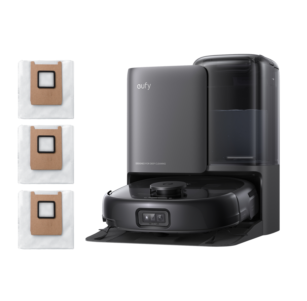 eufy Robot Vacuum Omni E25 + Dust Bag*3 Black