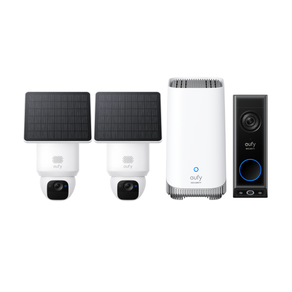 eufy SoloCam E30 + HomeBase™ S380 + Video Doorbell E340 (Battery Powered)