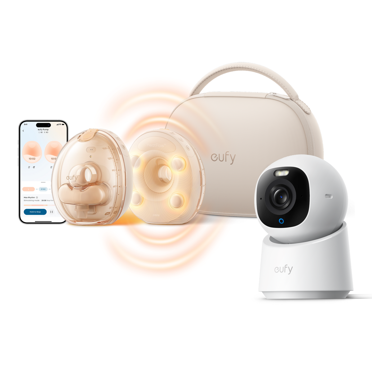 eufy Wearable Breast Pump S2 Pro & Indoor Cam E30 White
