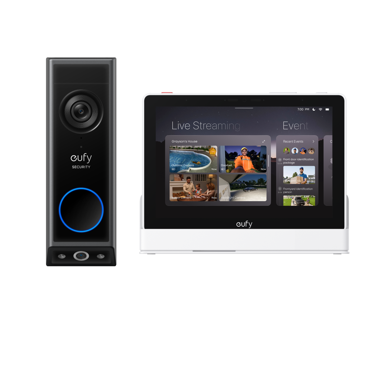 eufy Smart Display E10 + Video Doorbell E340 White