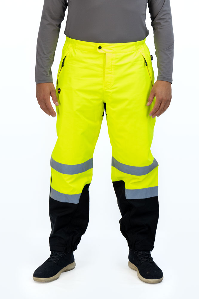 Hi-Vis Heated Waterproof Pants ANSI Certified by Fieldsheer