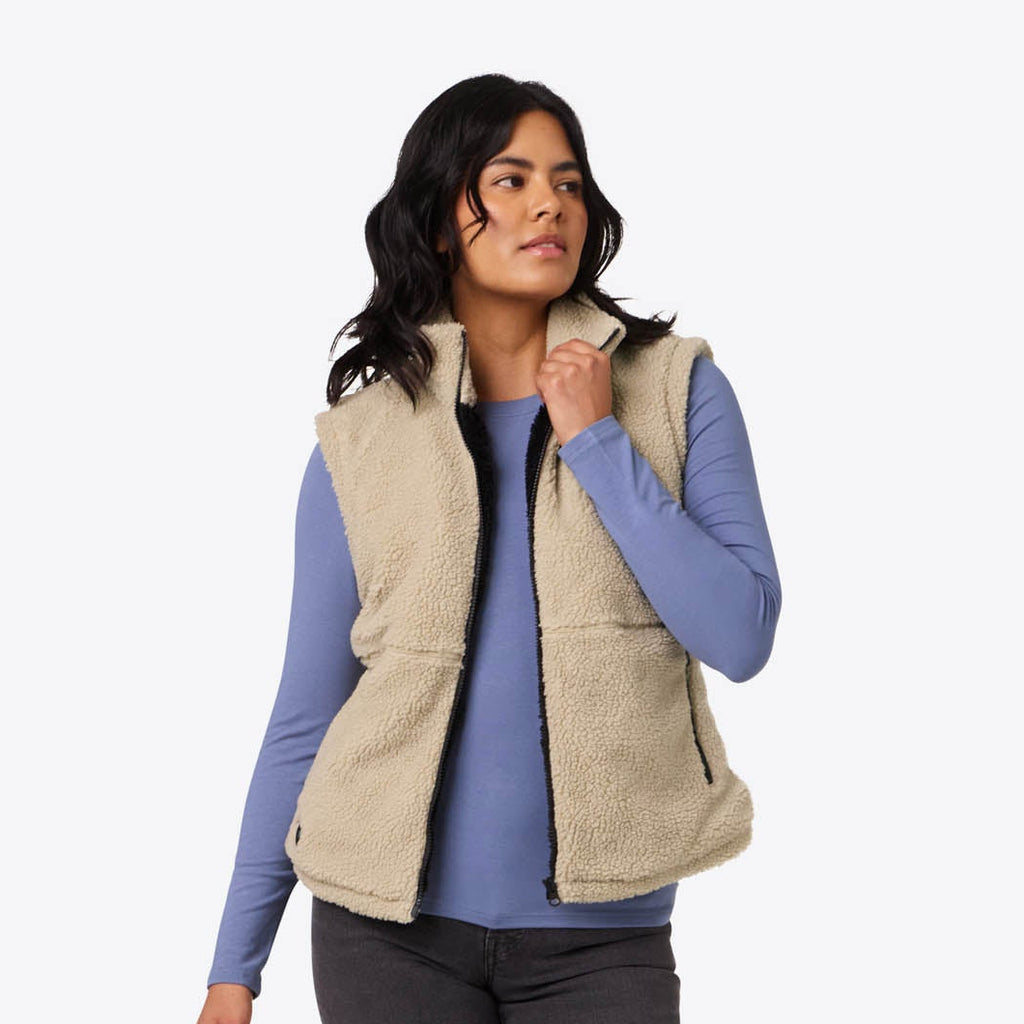 Upland High-Pile Vest Women's - Coffee by Fieldsheer
