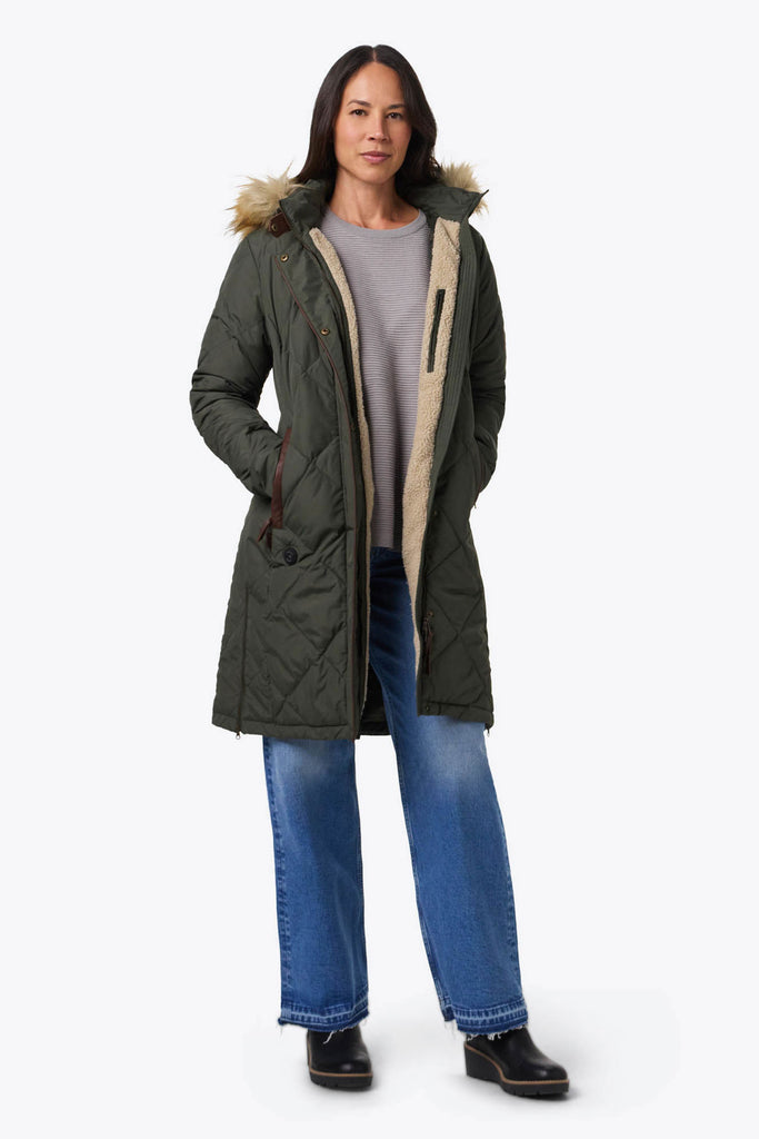 Carlyle Heated Jacket Women's - Forest Green by Fieldsheer