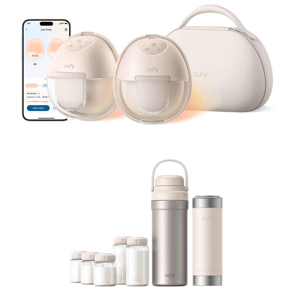 eufy Wearable Breast Pump S1 Pro & Portable Milk Cooler E10 eufy Wearable Breast Pump S1 Pro & Portable Milk Cooler E10