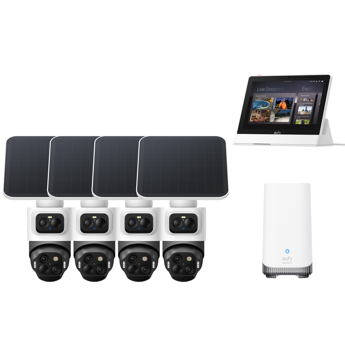 eufyCam S4 4-Cam Kit + eufy Smart Display E10 bundle