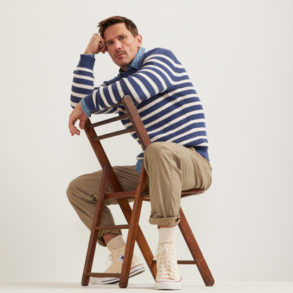Eddie Bauer Men's Signature Roll Neck Sweater - Stripe alternate view 4