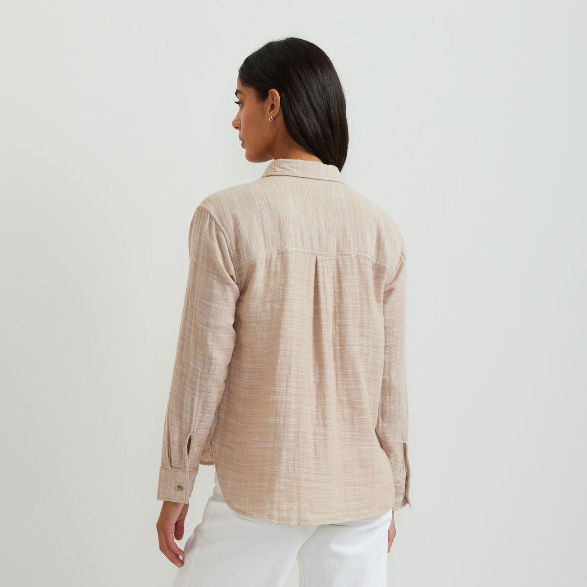 Eddie Bauer Women's Cotton Slub Long-Sleeve Shirt alternate view 1