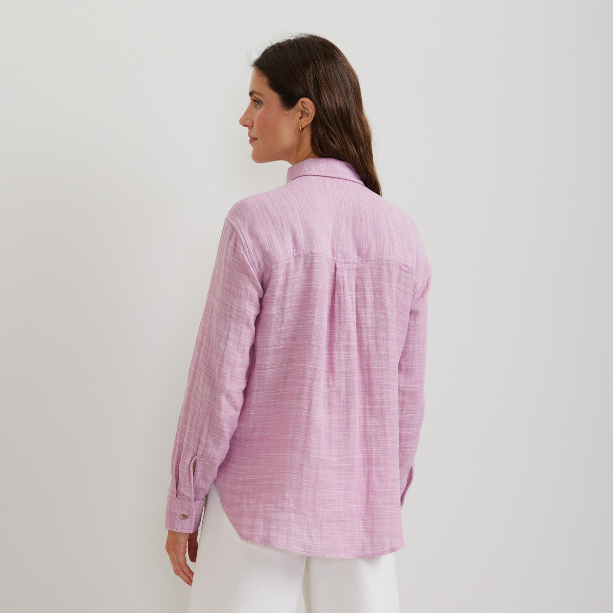 Eddie Bauer Women's Cotton Slub Long-Sleeve Shirt alternate view 5