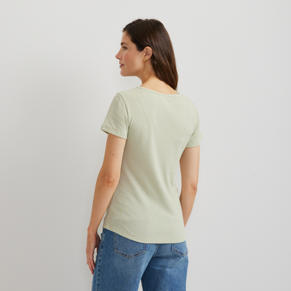 Eddie Bauer Women's Pointelle Dobby Shirt alternate view 3