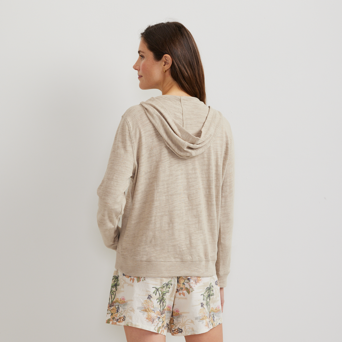 Eddie Bauer Women's Waverly Cotton Slub Full-Zip Sweatshirt alternate view 4
