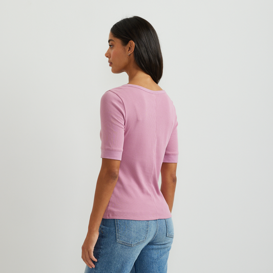 Eddie Bauer Women's Softline Short-Sleeve Ribbed Henley alternate view 1