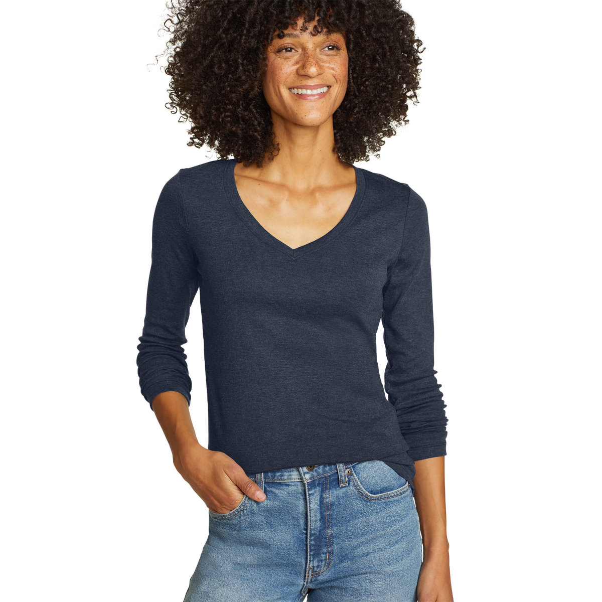 Eddie Bauer Women's Fav Long-Sleeve V-Neck T-Shirt alternate view 5