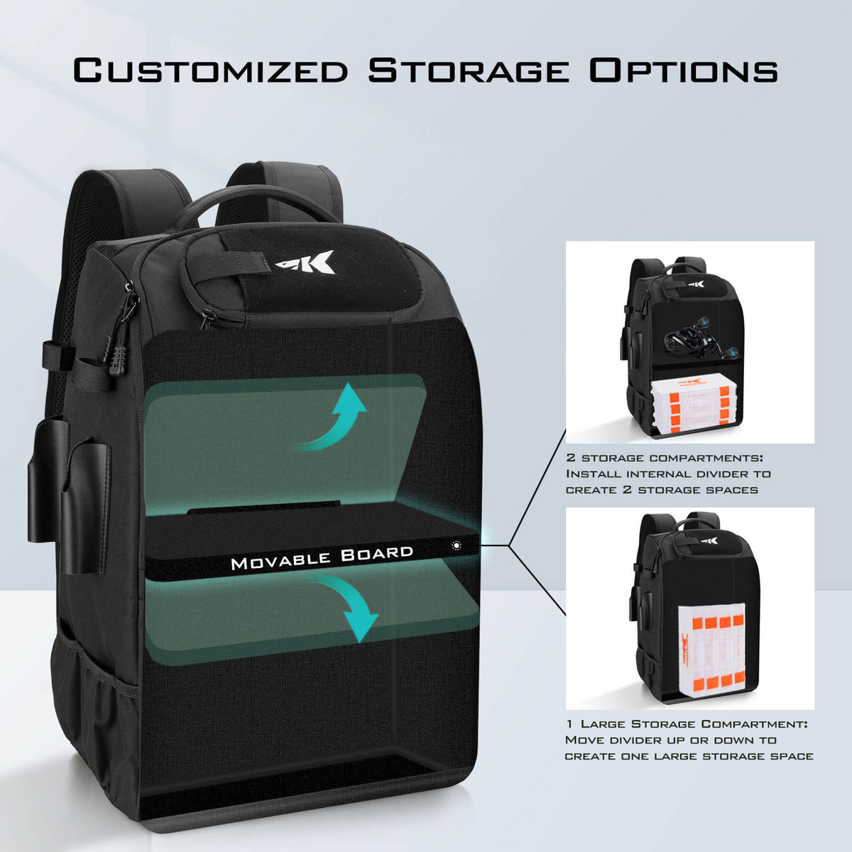 KastKing KarryAll Tackle Backpack with Rod Holders 4 Tackle Boxes product image 6