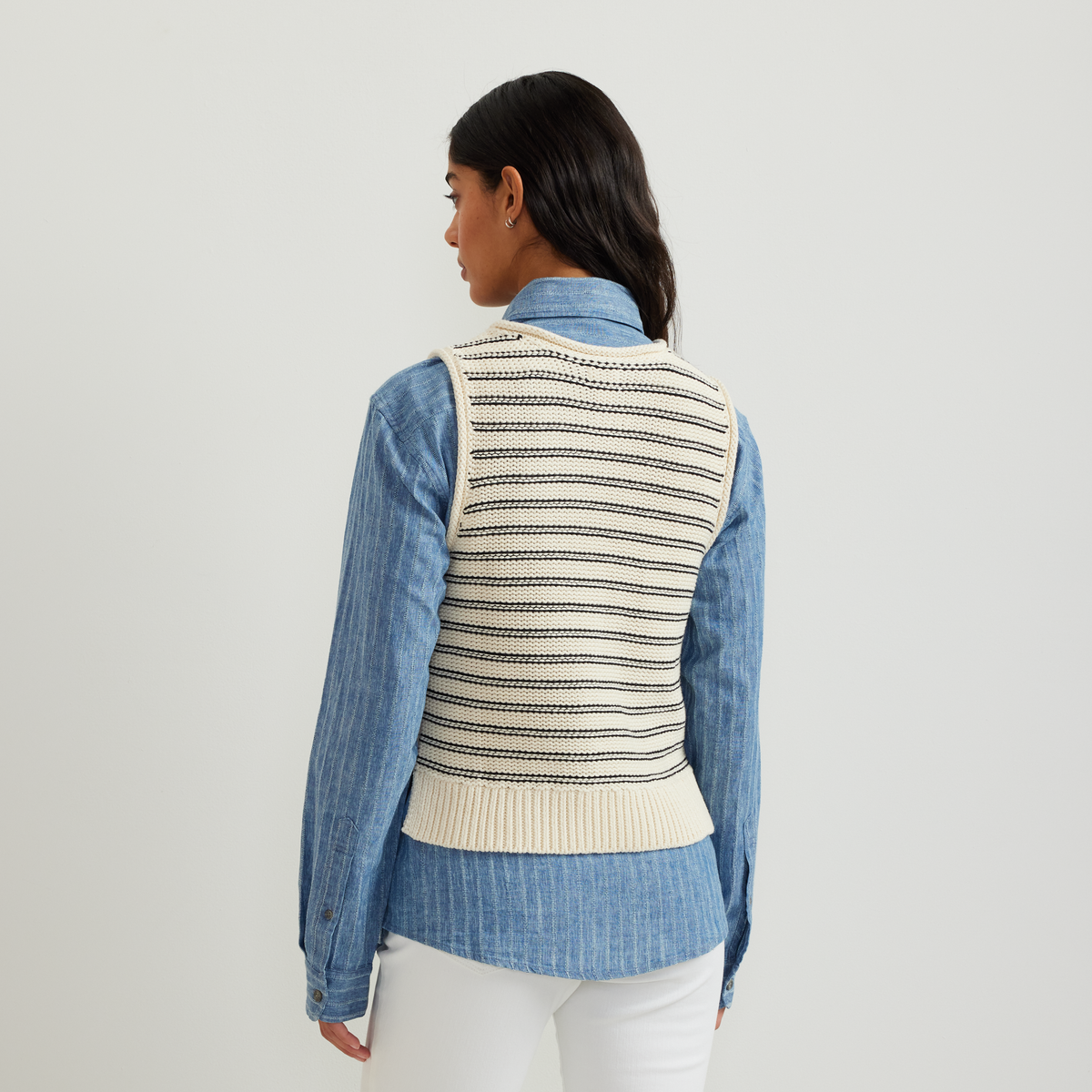 Eddie Bauer Women's Striped Sweater Tank alternate view 1