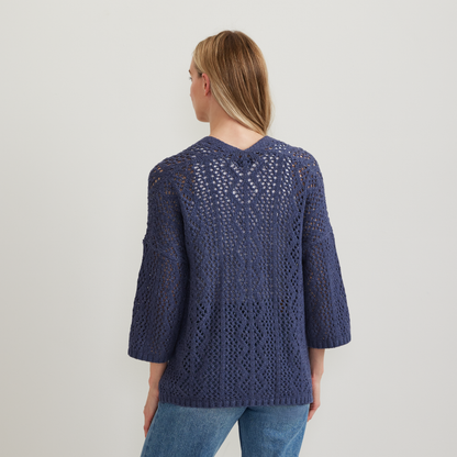 Eddie Bauer Women's Long Open Stitch Cardigan alternate view 3