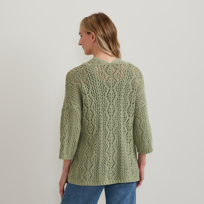 Eddie Bauer Women's Long Open Stitch Cardigan alternate view 5