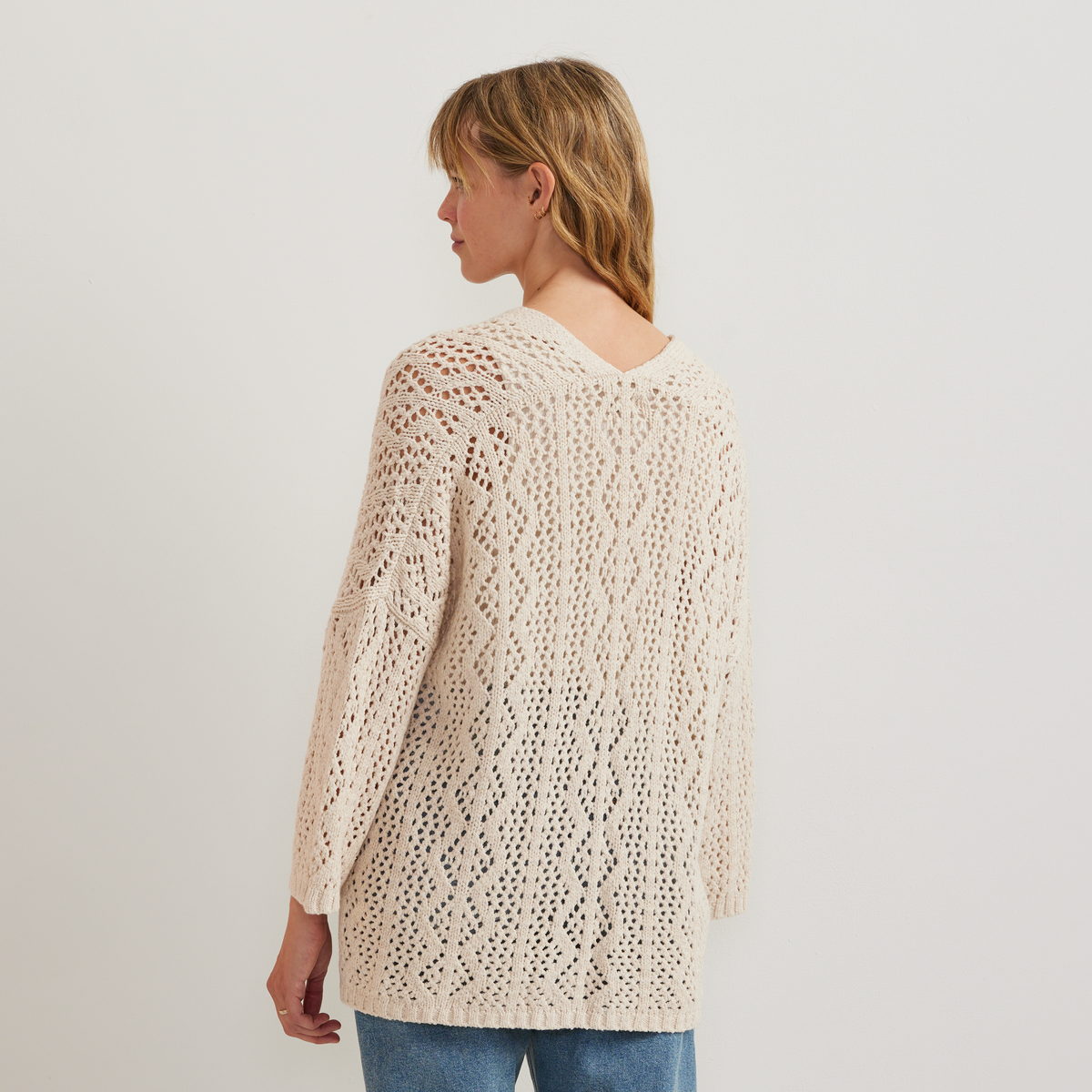 Eddie Bauer Women's Long Open Stitch Cardigan alternate view 1