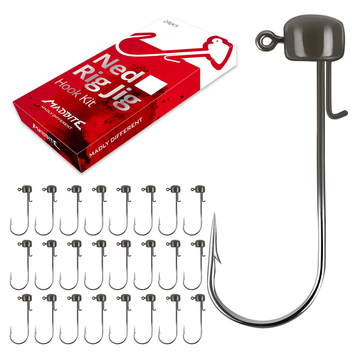 MadBite 24 Pcs Ned Rig Jig Hook Kits product image 3