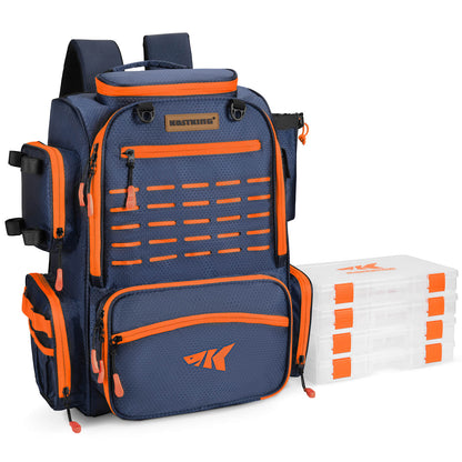 KastKing Bait Boss Fishing Tackle Backpack with Rod Holders 4 Tackle Boxes product image 4