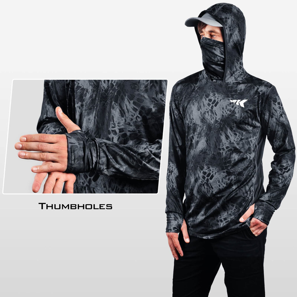 KastKing Men's Long Sleeve Fishing Shirt (With Neck Gaiter) product image 6
