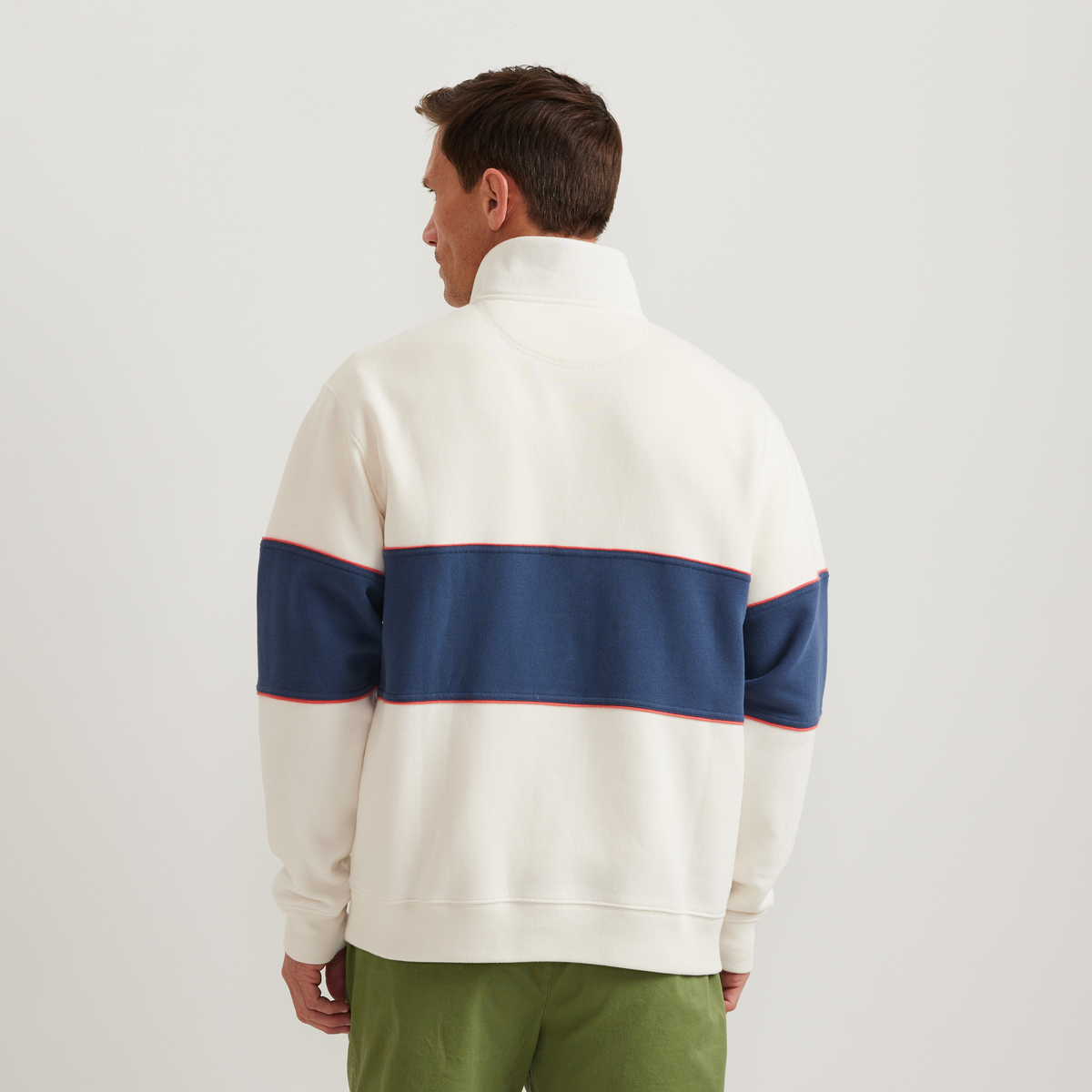 Eddie Bauer Men's Vintage Soft 1/4-Zip - Stripe alternate view 1