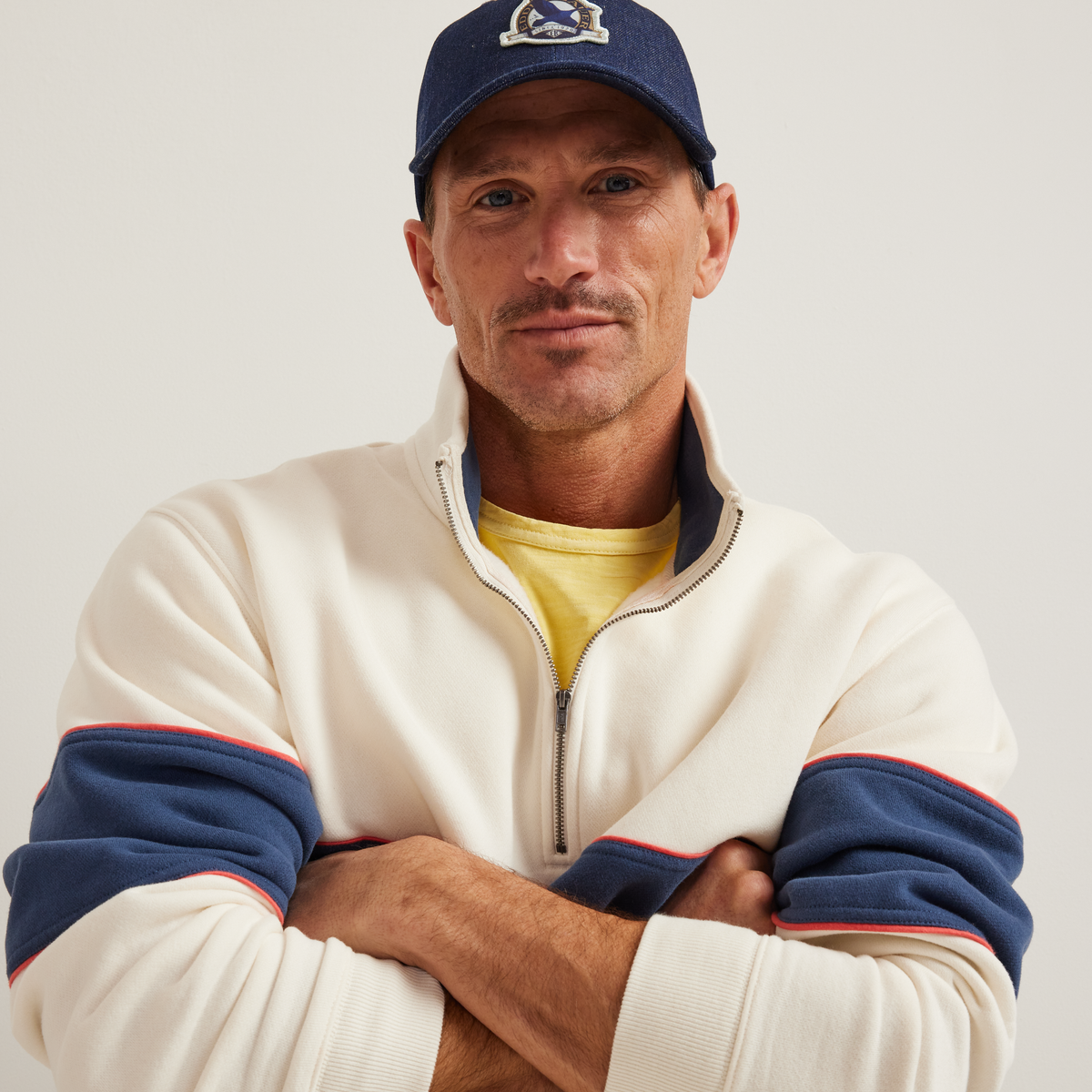 Eddie Bauer Men's Vintage Soft 1/4-Zip - Stripe alternate view 2