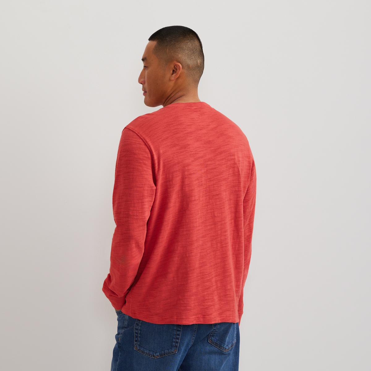 Eddie Bauer Men's Slub Jersey Henley alternate view 4
