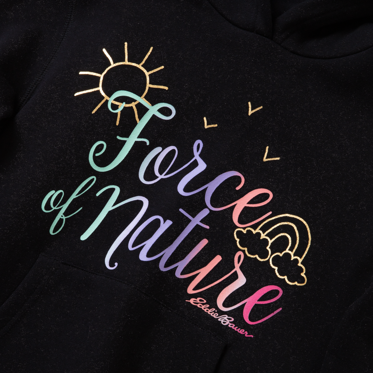 Eddie Bauer Girls Graphic Camp Fleece Hoodie alternate view 2