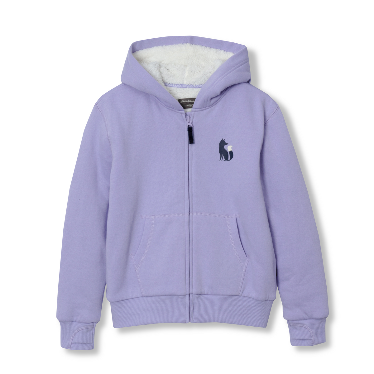 Eddie Bauer Girls Camp Fleece Faux Shearling-Lined Hoodie alternate view 2