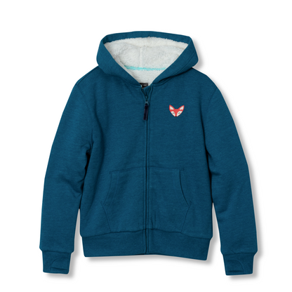 Eddie Bauer Girls Camp Fleece Faux Shearling-Lined Hoodie alternate view 4