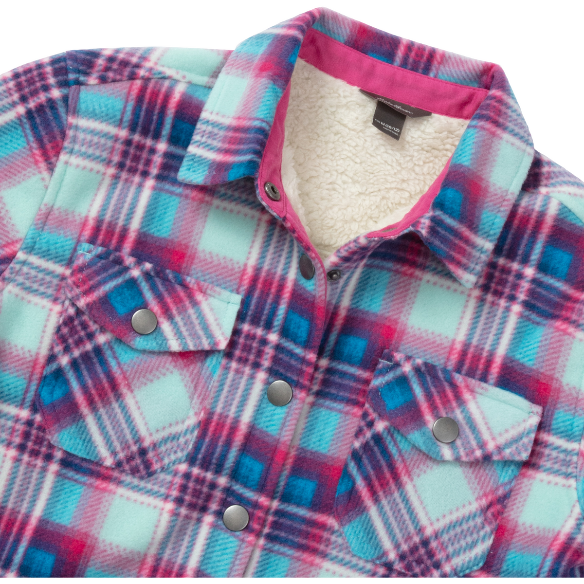 Eddie Bauer Girls Faux Shearling Shirt Jacket alternate view 2