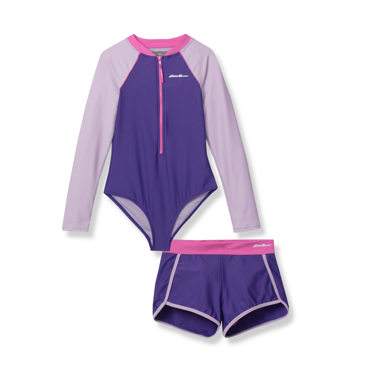 Eddie Bauer Girls Sea Spray Ls One Piece & Short Set alternate view 3