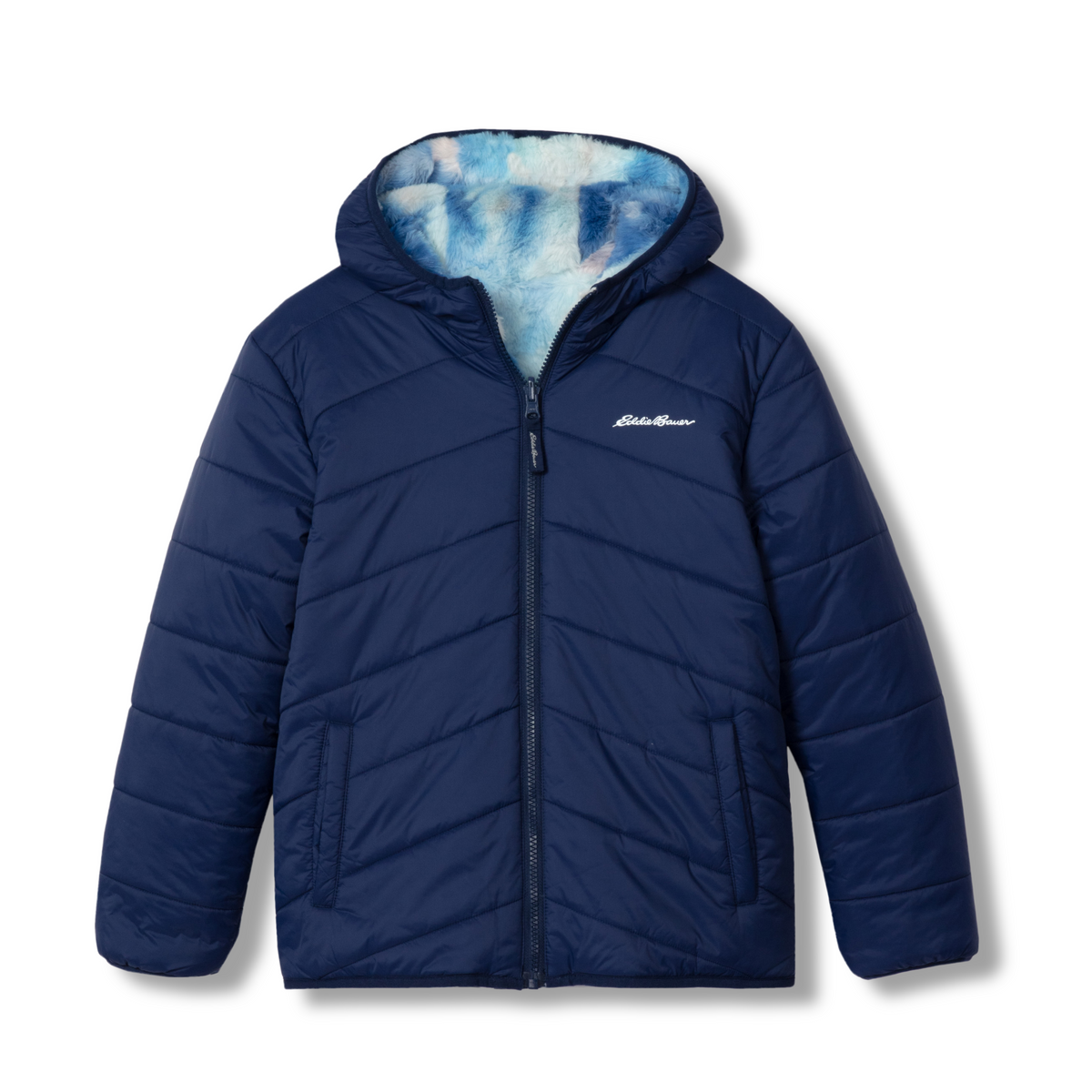 Eddie Bauer Girls Deer Harbor Reversible Hooded Jacket product image